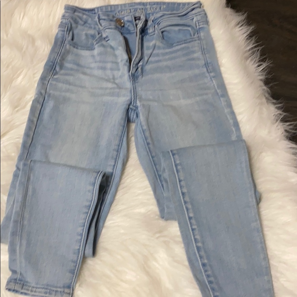 American eagle light wash jeans !